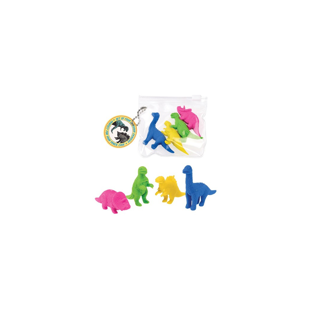 Dinozaury - Gumki Do Mazania - 4 szt - Rex London Trade