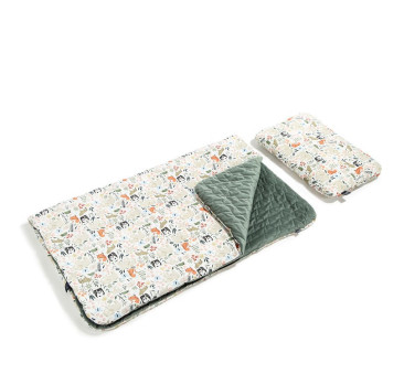 Kid Kit - Kocyk i Bed Pillow -  La Millou Zoo - Khaki - La Millou - Velvet Collection