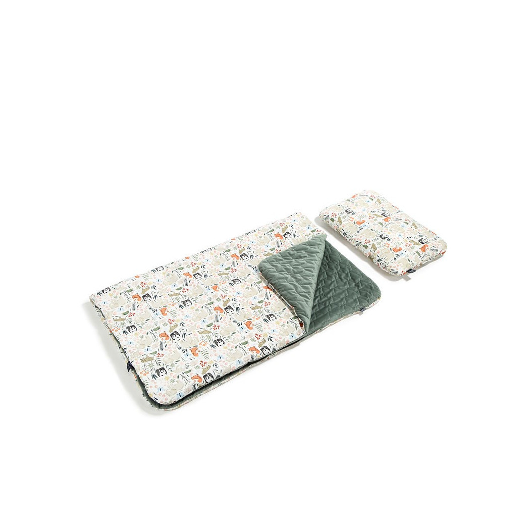 Kid Kit - Kocyk i Bed Pillow -  La Millou Zoo - Khaki - La Millou - Velvet Collection