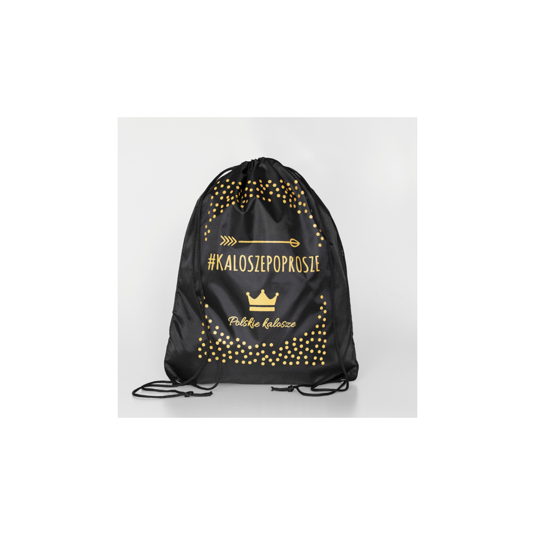 Czarny/ Korona -  rozm. 21/22 - Kalosze Dziecięce + worek/plecak - Royal Child - kaloszepoprosze Kalosze Poproszę