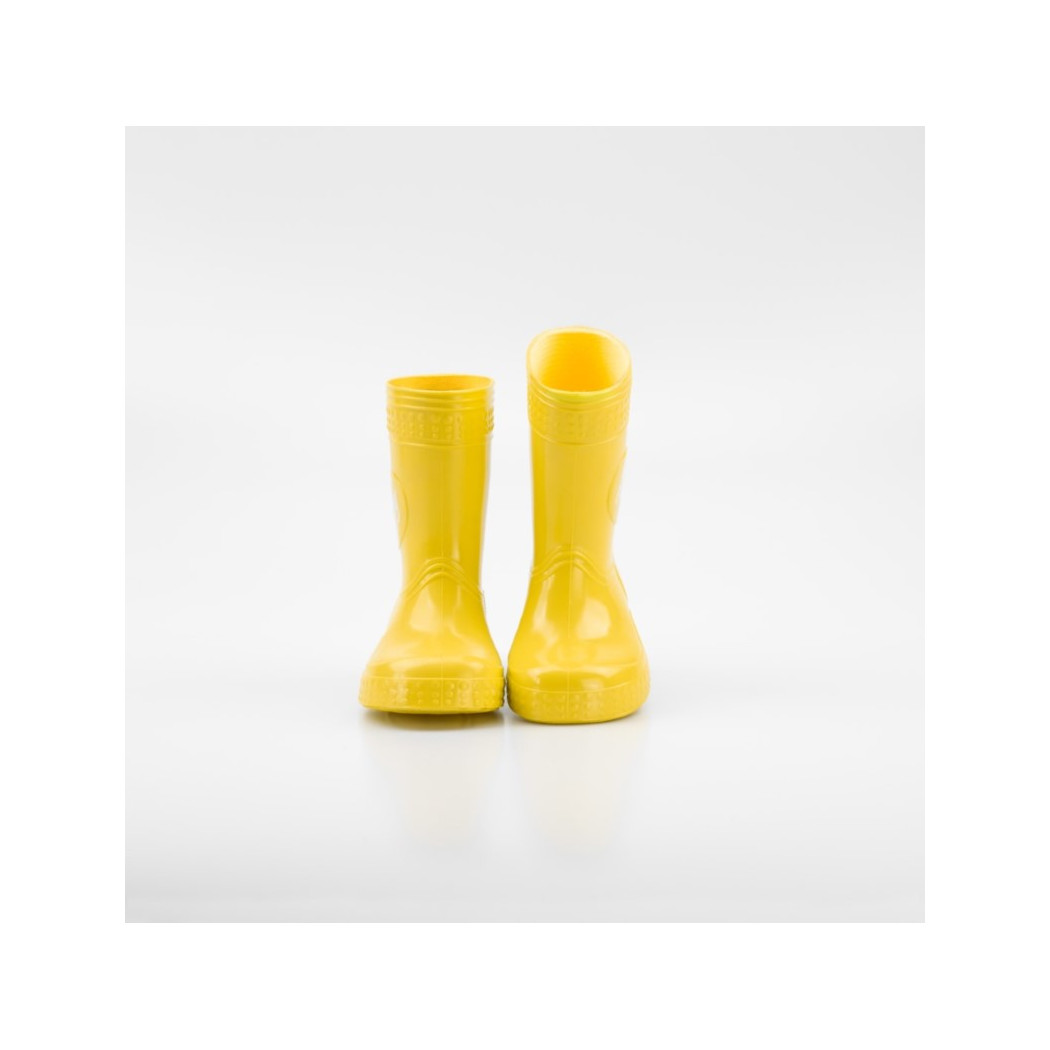 Żółty/ Happy - rozm. 25/26 - Kalosze Dziecięce + worek/plecak - Colorfull - kaloszepoprosze Kalosze Poproszę