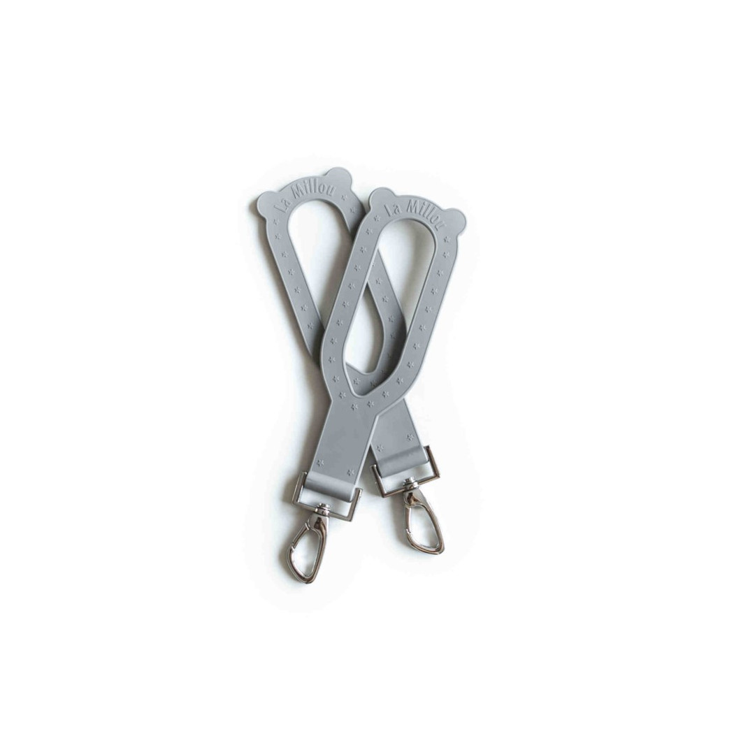 Grey Zaczepy Mocujące do Wózka - Szare - La Millou - Do Torby - Organizera