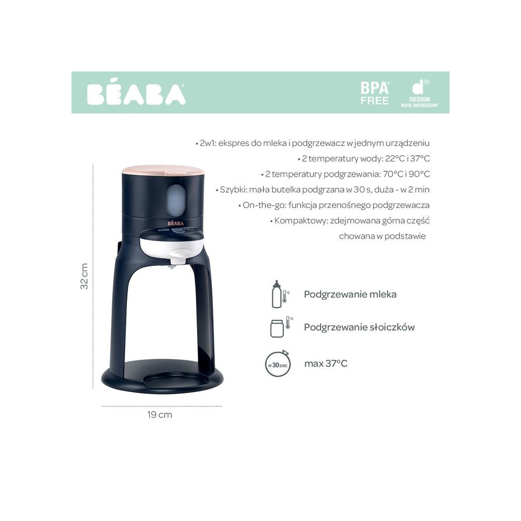 Nowy Bib'expresso® Ekspres do mleka 2w1 - Night Blue - Beaba