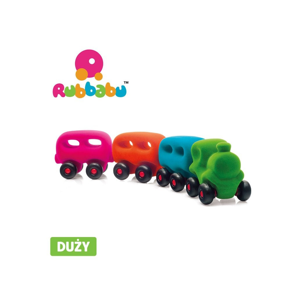 Pociąg z 3 magnetycznymi wagonami sensoryczny - Rubbabu