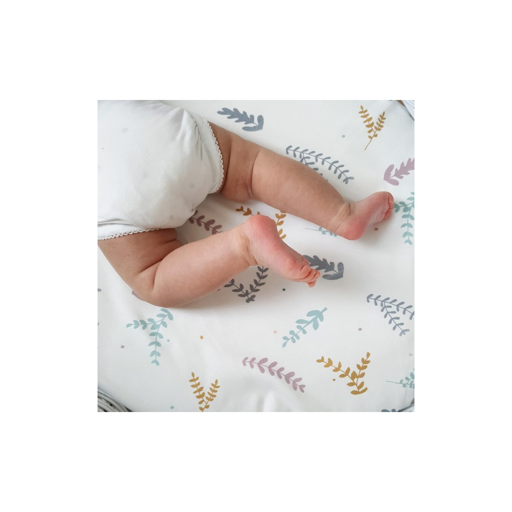 Gałązki - Prześcieradło z Gumką do Łóżeczka - 60 x 120 cm - Pink No More