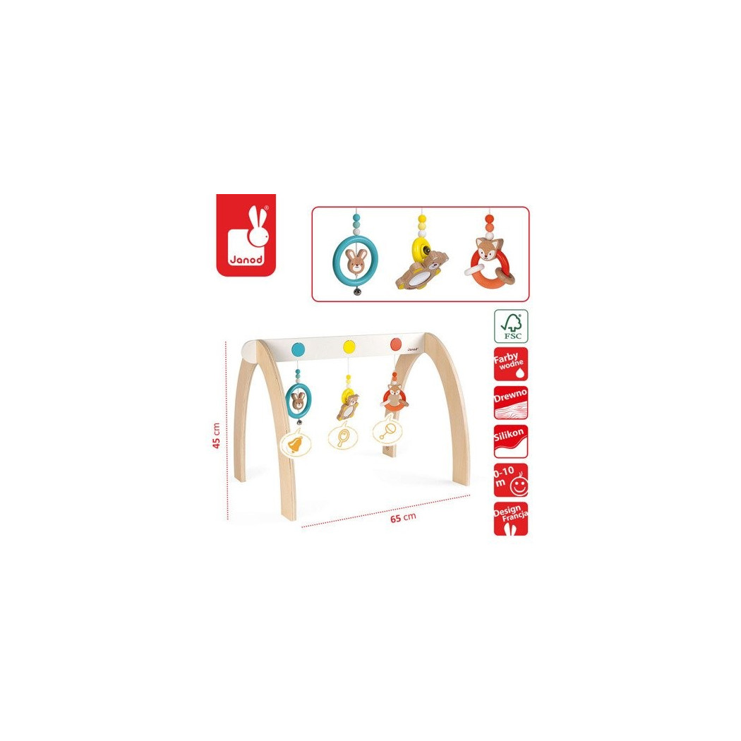 Stojący Łuk Aktywizujący Dla Niemowląt Pałąk z zabawkami - Baby Pop - Janod