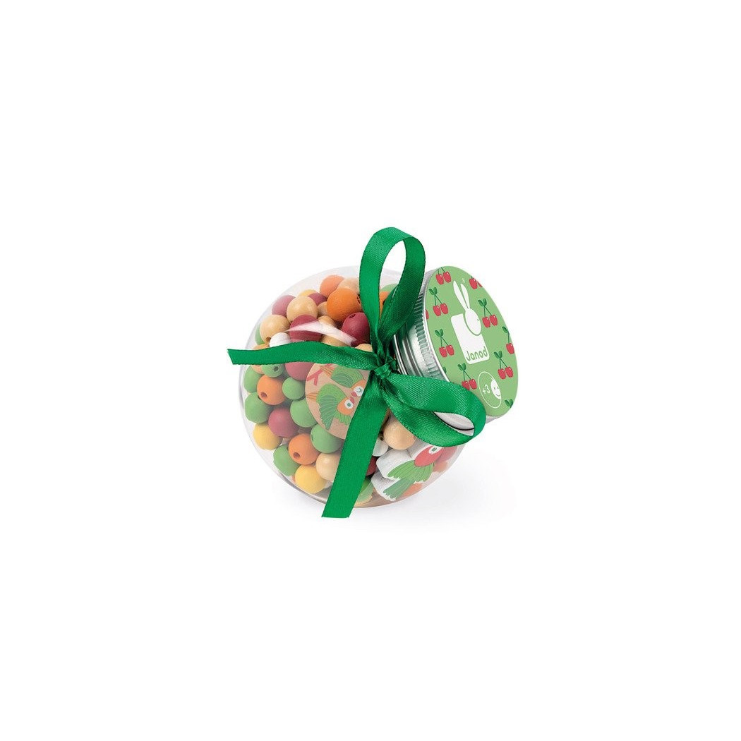 Drewniane Koraliki Papużki Nierozłączki - Zestaw Do Tworzenia Biżuterii - Janod