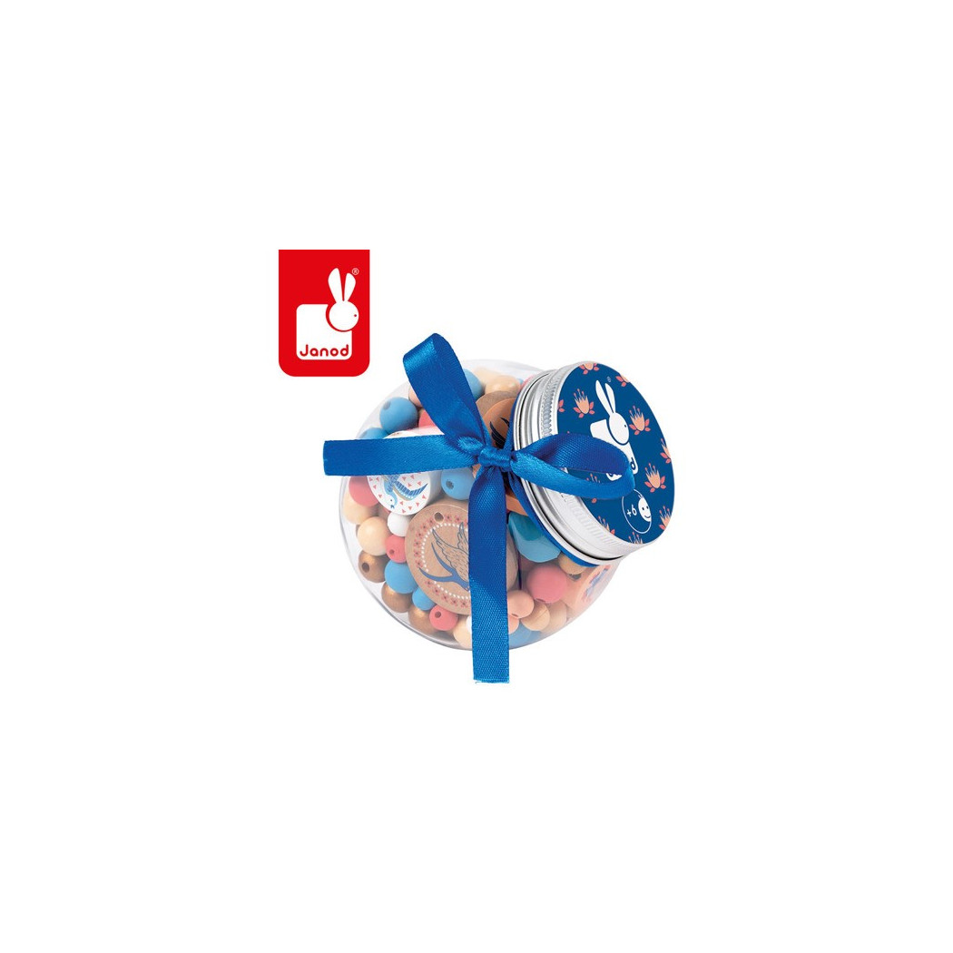 Drewniane Koraliki Z Efektem Miedzi - Jaskółki - Zestaw Do Tworzenia Biżuterii - Janod