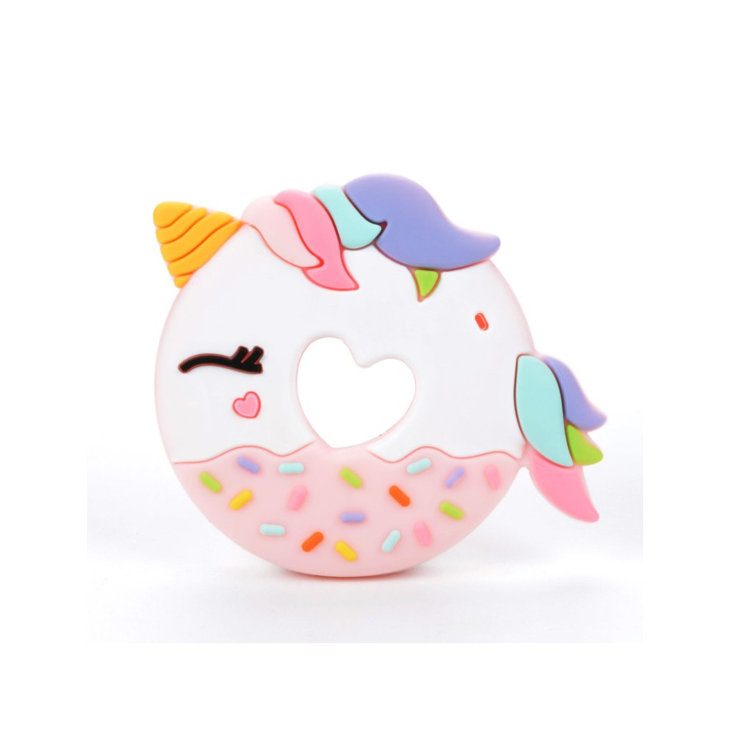 Jednorożec Donut z Zawieszką - gryzak silikonowy - LouLou Lollipop