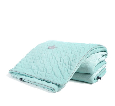 Koc/Narzuta - 160x200 cm - Audrey Mint & Grey - Velvet Collection - La Millou