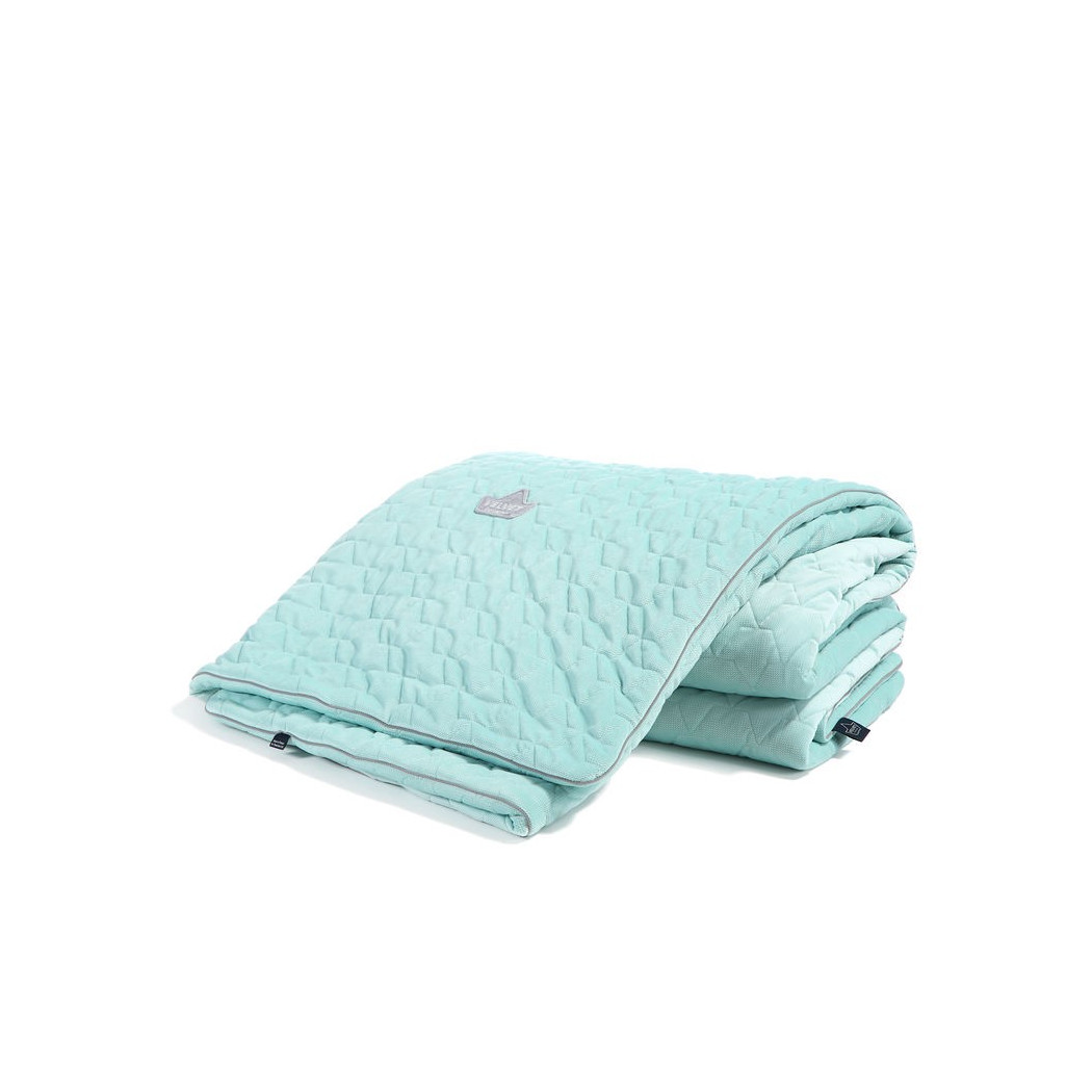 Koc/Narzuta - 160x200 cm - Audrey Mint & Grey - Velvet Collection - La Millou