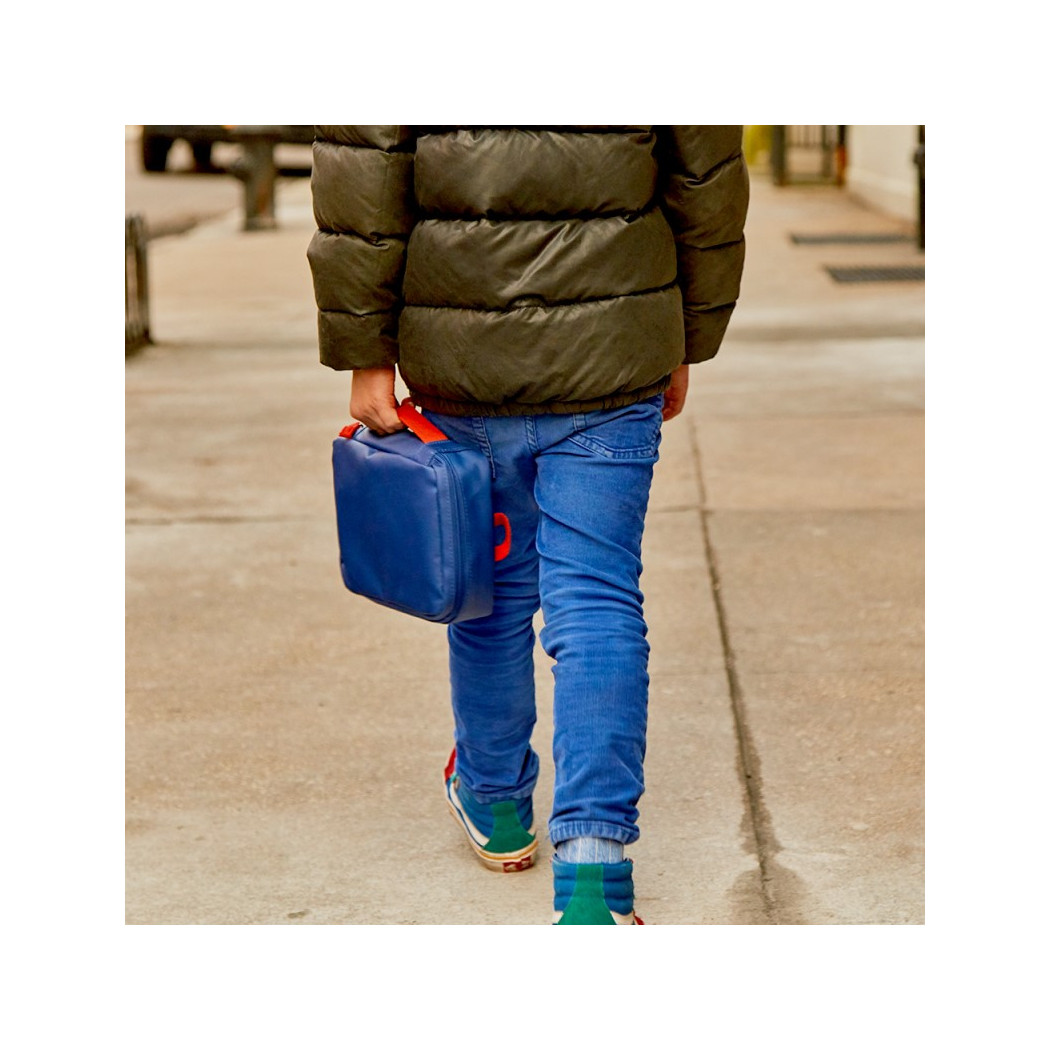 Royal Blue/ Persimmon - Lanczówka - Lunch Bag - Niebieska/ Pomarańczowa- EKOBO