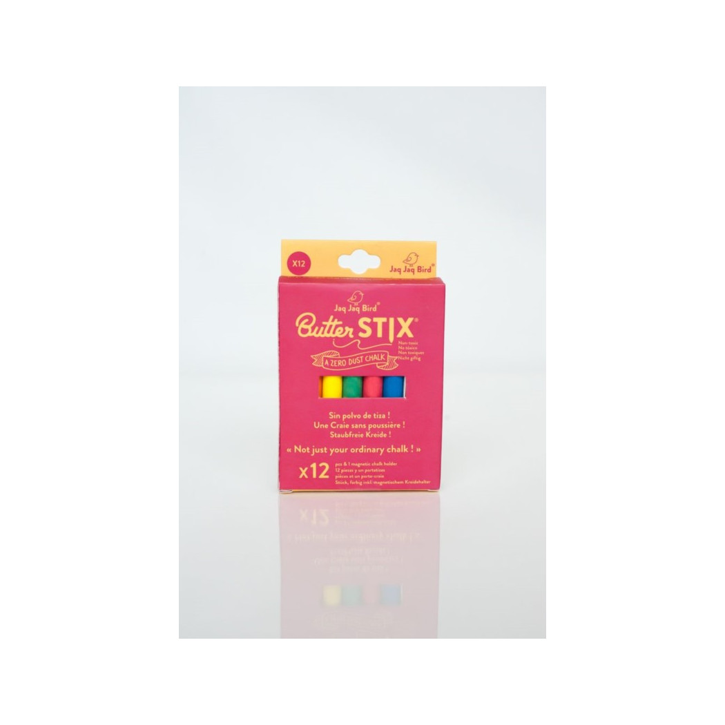 Kreda - Niepyląca - 12 sztuk z Uchwytem - Jaq Jaq Bird