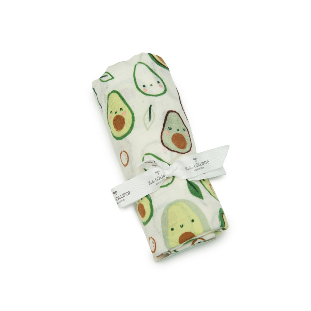 WYPRZEDAŻ Otulacz Muślinowy - Avocados - LouLou Lollipop