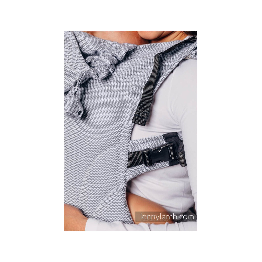 WYPRZEDAŻ MAŁA JODEŁKA SZARA - LennyGo - Moje drugie nosidełko ergonomiczne- splot jodełkowy , Toddler size - LennyLamb