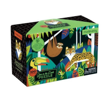 Las Tropikalny - Puzzle Świecące W Ciemności - 100 Elementów - Mudpuppy