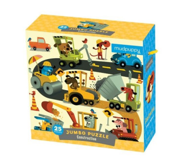 Budowa - Puzzle Podłogowe 2+ - Jumbo - 25 Elementów - Mudpuppy