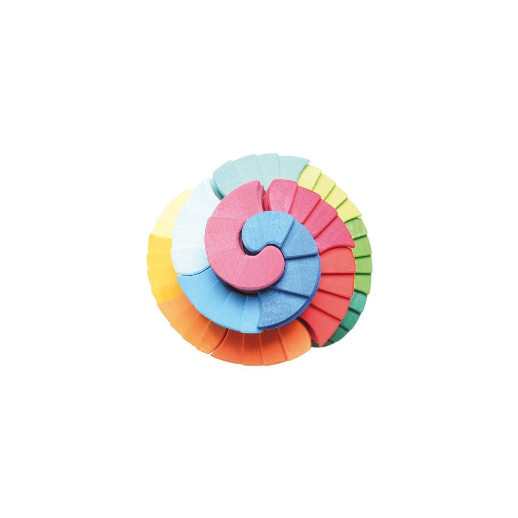 WYPRZEDAŻ ! Podwójna Kolorowa Spirala 1+ - Grimm's Grimms - Zabawka drewniana 56 elementów - Montessori