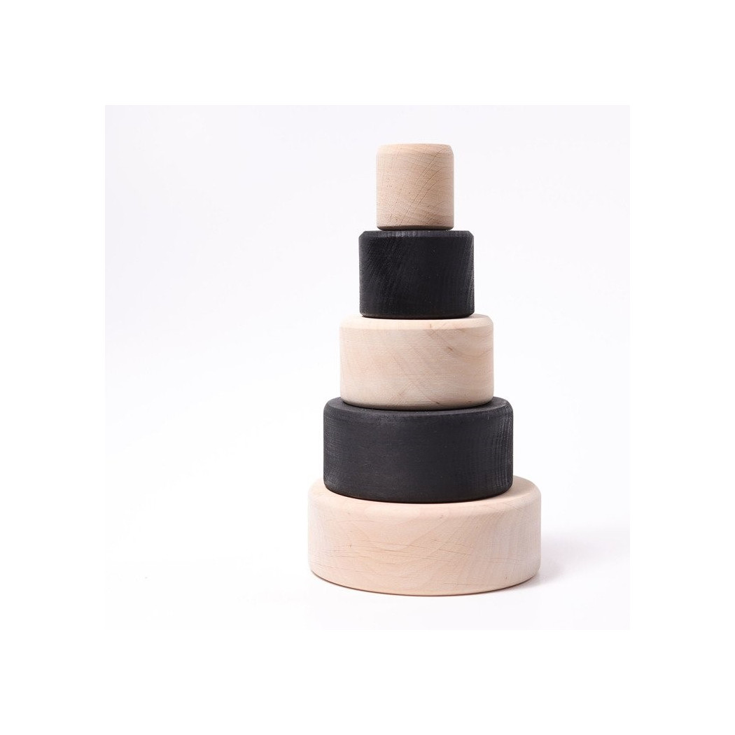 WYPRZEDAŻ ! Miseczki drewniane - kolekcja naturalna 1+ - monochromatyczne - Grimm's Grimm's Grimms - Zabawka drewniana - Montess