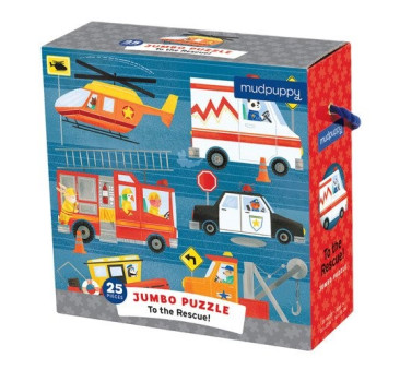 Na Ratunek - Puzzle Podłogowe 2+ - Jumbo - 25 Elementów - Mudpuppy