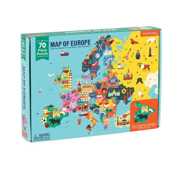 Mapa Europy Z Elementami W Kształcie Państw - Puzzle - Mudpuppy