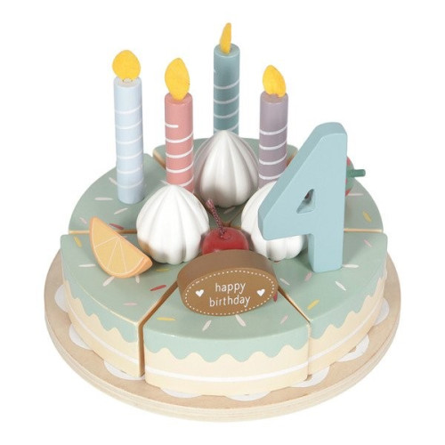 Duży Drewniany Torcik Urodzinowy- Little Dutch - Tort na Urodziny