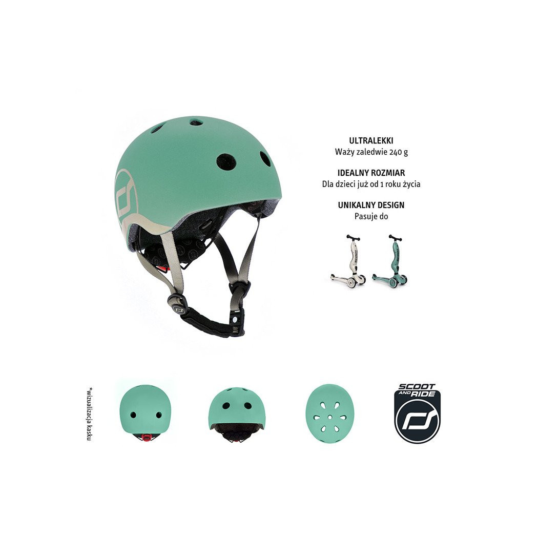 Forest - Kask Scootandride XXS-S  dla dzieci 1-5 lat - Scoot&Ride
