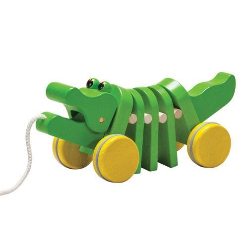Zielony - Krokodyl Do Ciągnięcia - Plan Toys - Montessori
