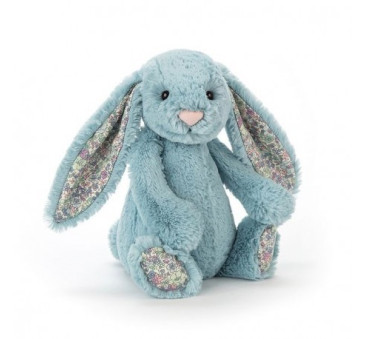 Turkusowy Królik  Kwiatowe Uszy i Stópki 31 cm - Maskotka Przytulanka - JellyCat