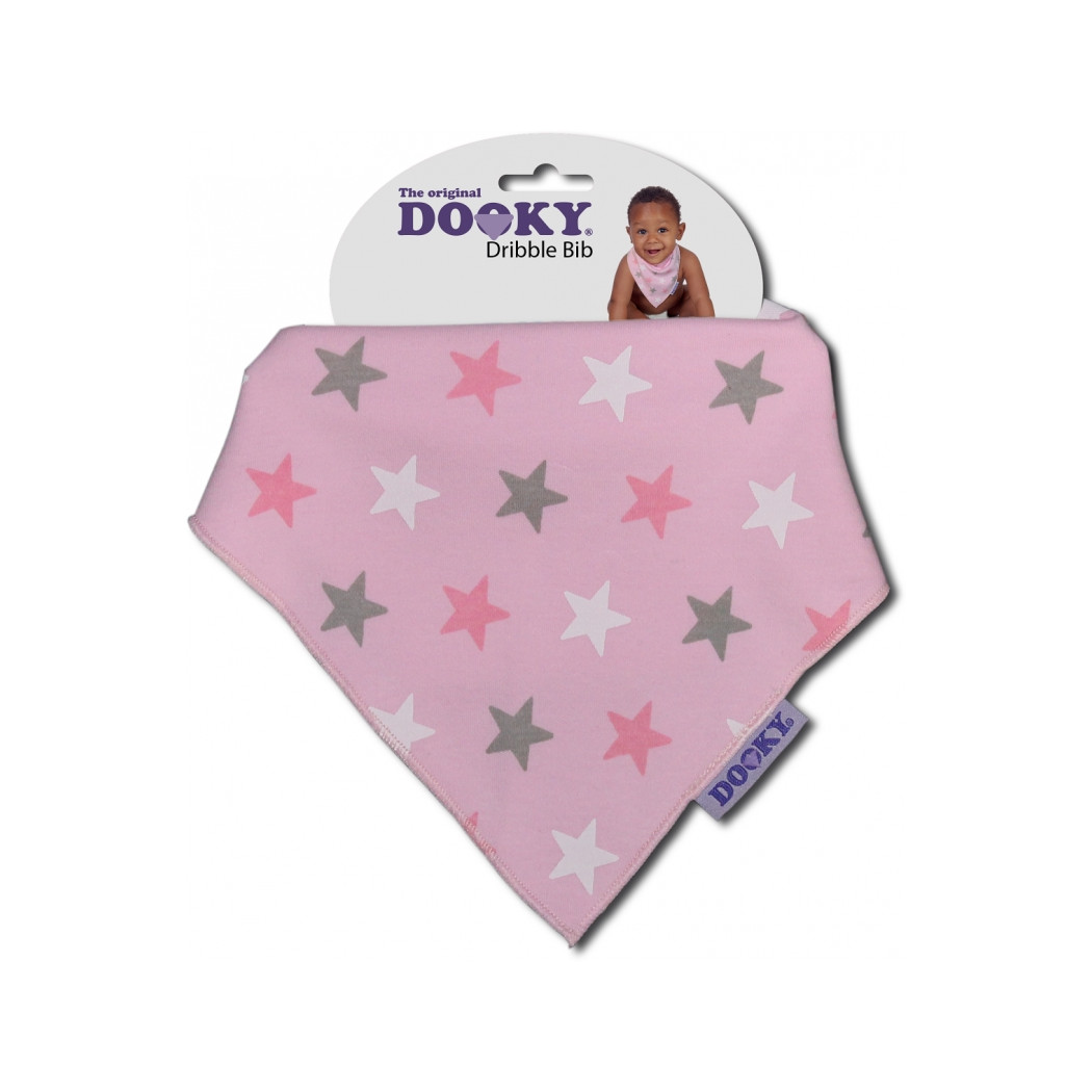 Pink Stars - Chustka, śliniak, bandamka Dribble Bib - DOOKY