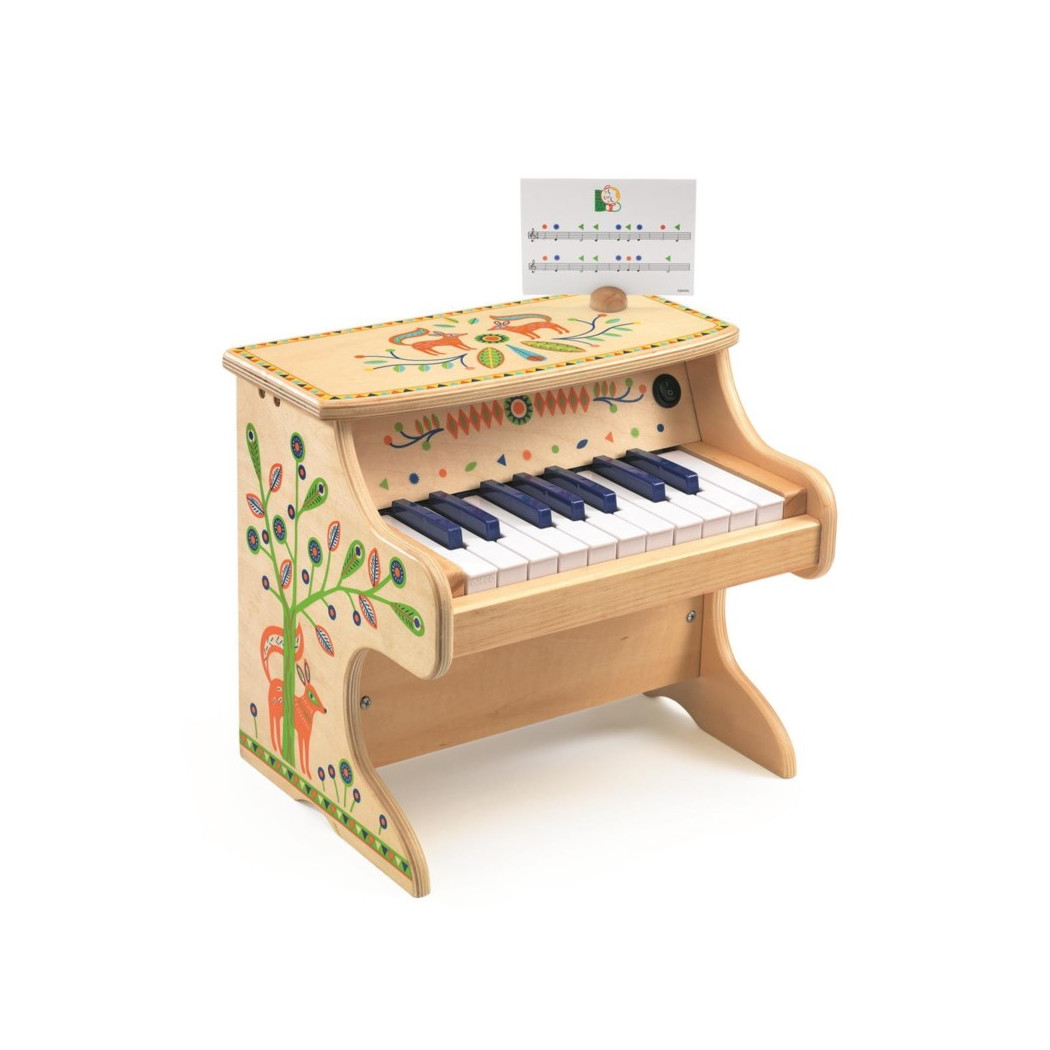 Drewniane Pianino Elektroniczne - 18 klawiszy - Djeco