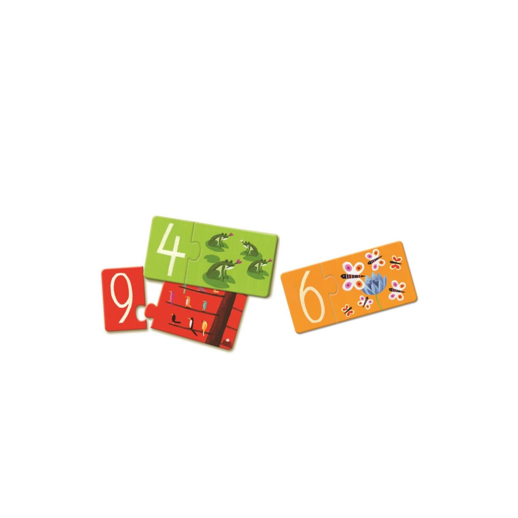 WYPRZEDAŻ Łączenie Liczb i Liter - Puzzle Duo - Djeco
