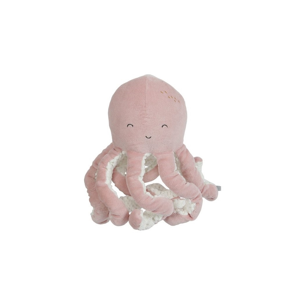 Różowa - Przytulanka Ośmiornica Ocean - 23 cm -  Little Dutch