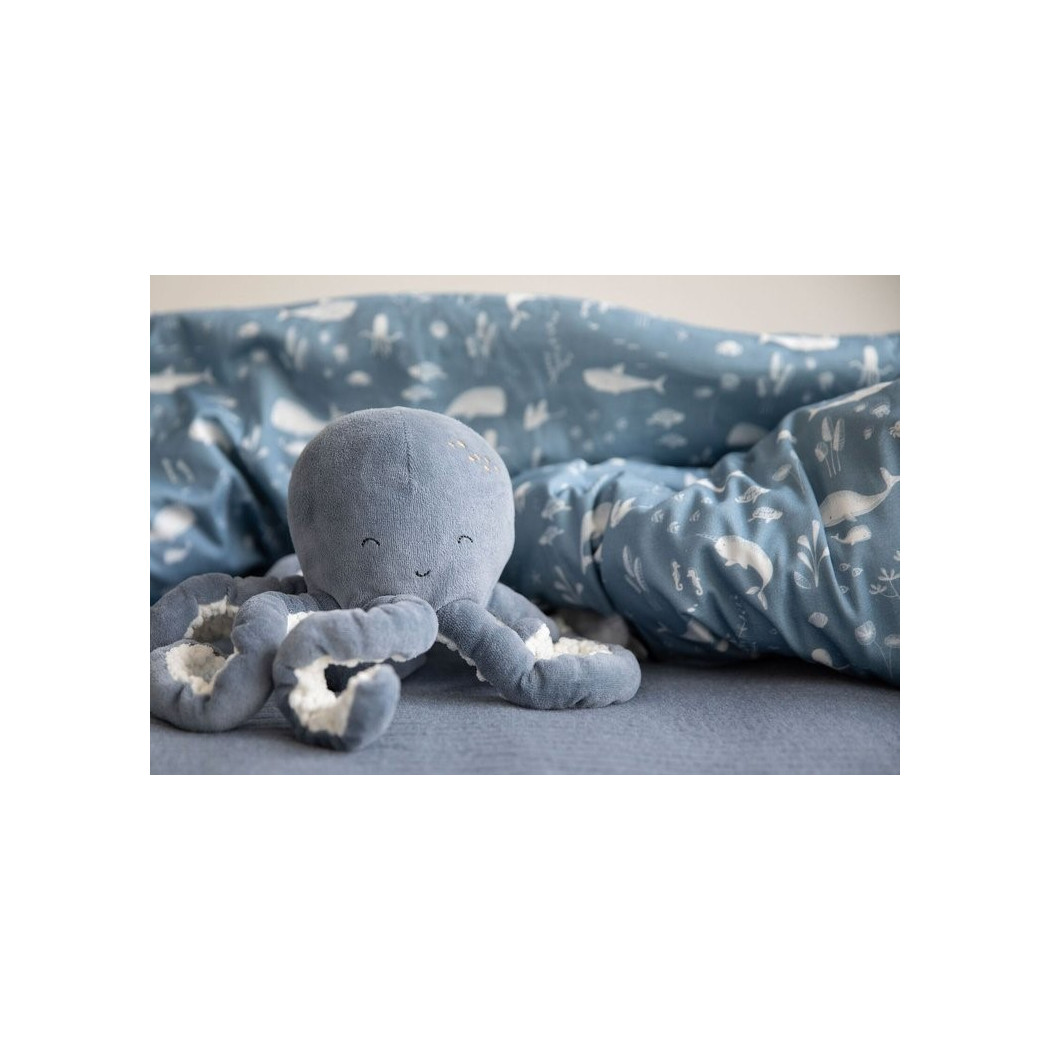 Błękitna - Przytulanka Ośmiornica Ocean - 23 cm -  Little Dutch
