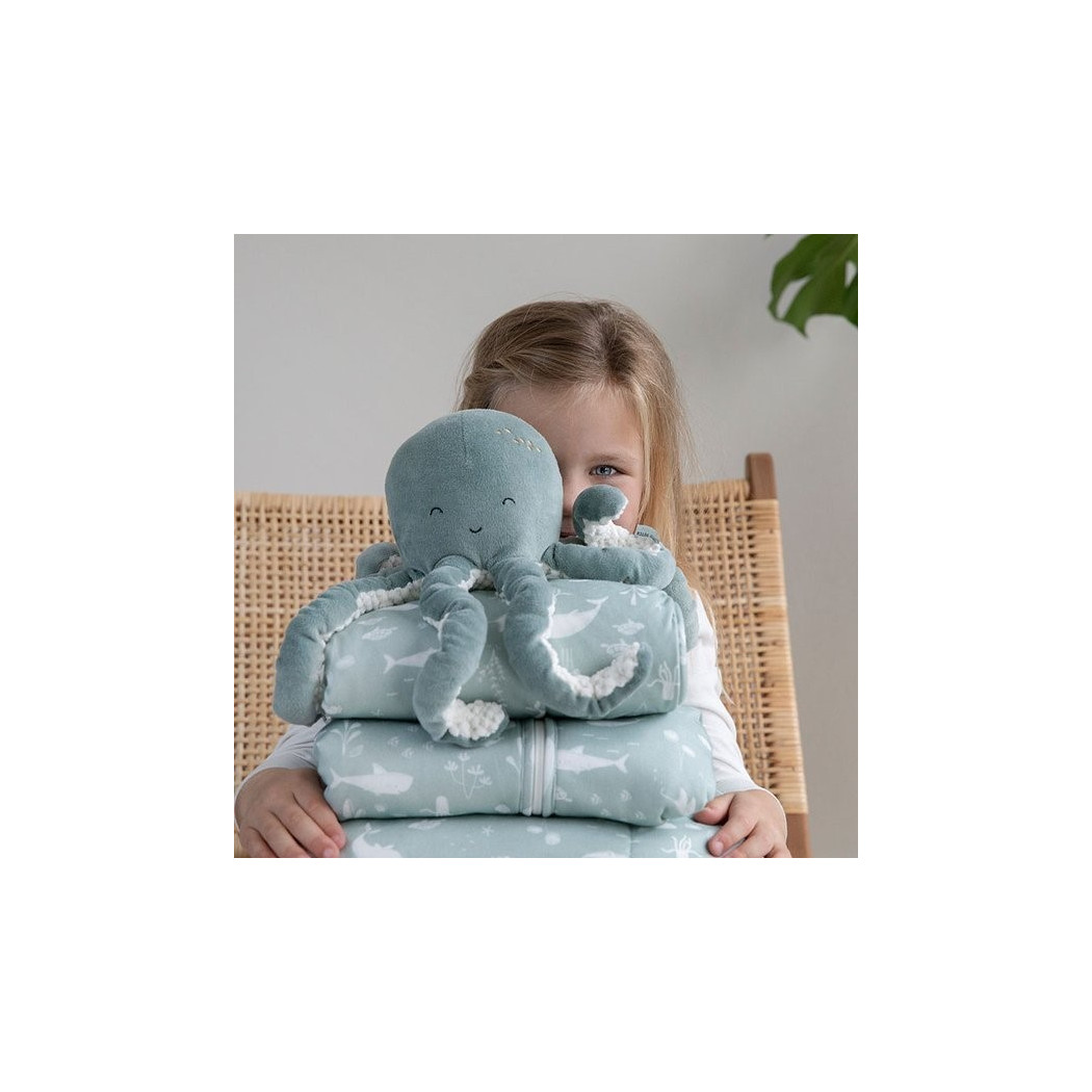Miętowa - Przytulanka Ośmiornica Ocean - 23 cm -  Little Dutch