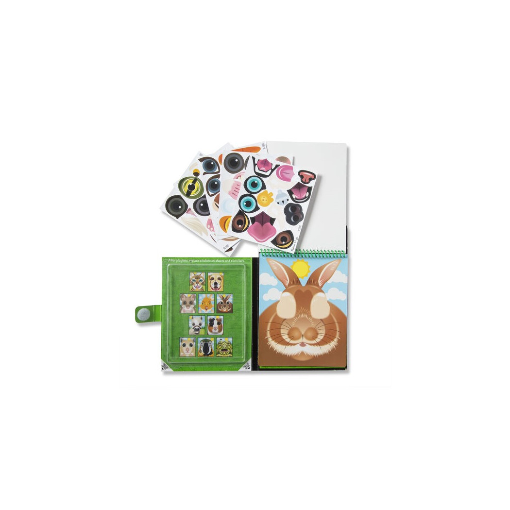 Zwierzęta - Make a Face - Naklejki Wielokrotnego Użytku - Melissa & Doug