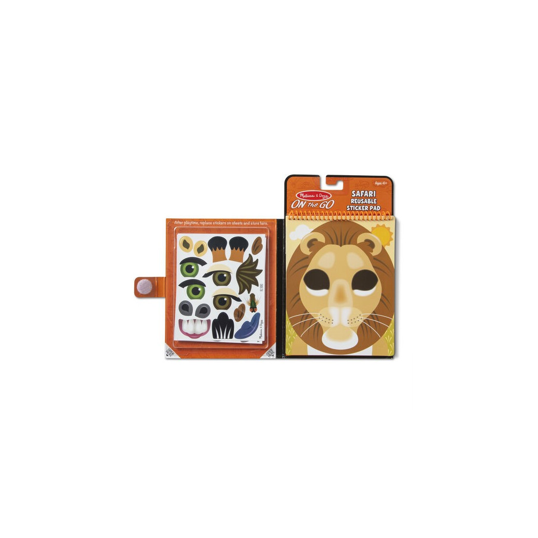 Safari - Make a Face - Naklejki Wielokrotnego Użytku - Melissa & Doug