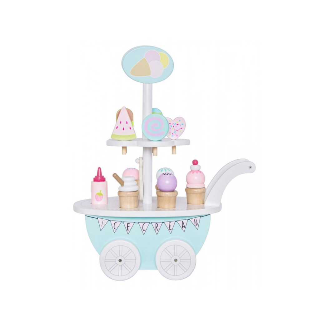 WYPRZEDAŻ Lodziarnia Na Kółkach - Drewniana Zabawka Lody - JaBaDaBaDo