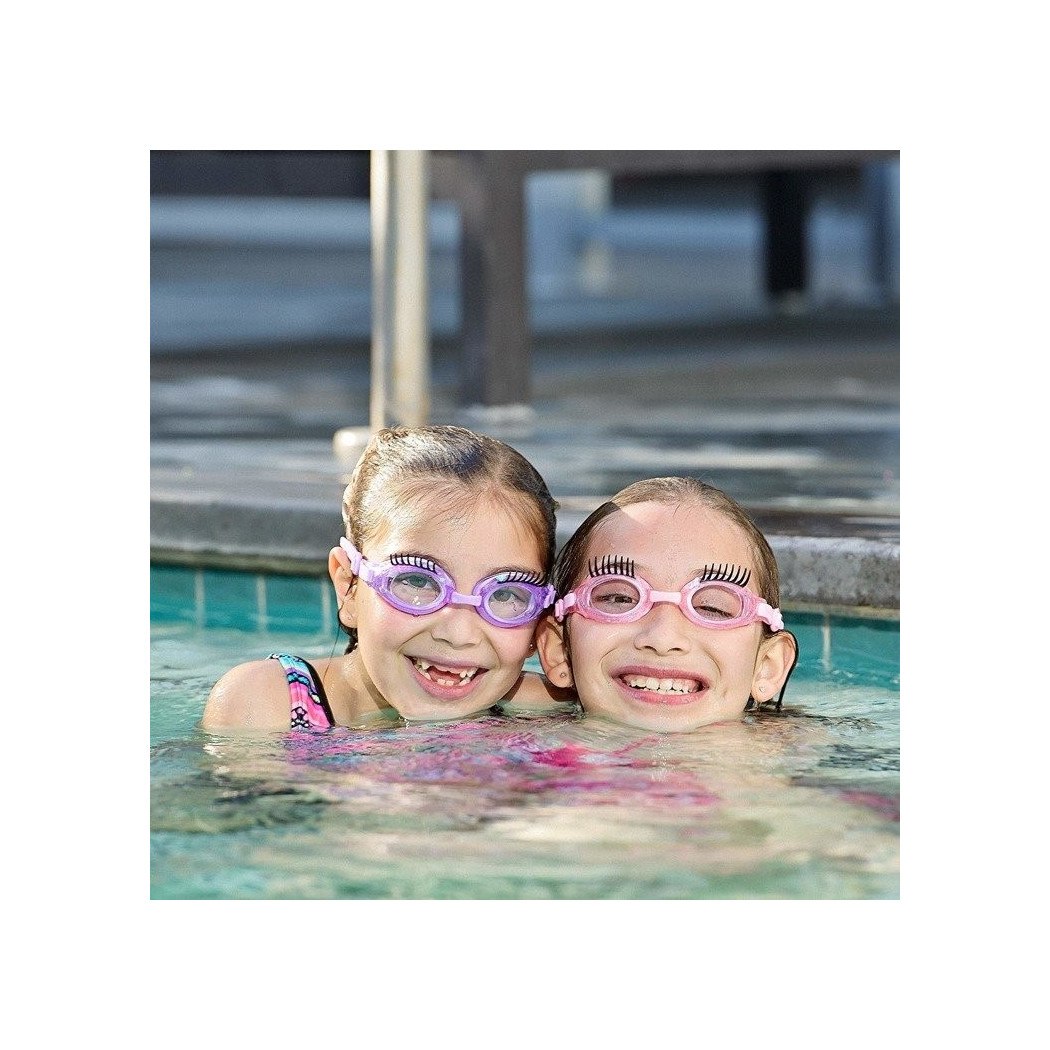 Rzęsy - Okulary Do Pływania - Różowe - Bling2O