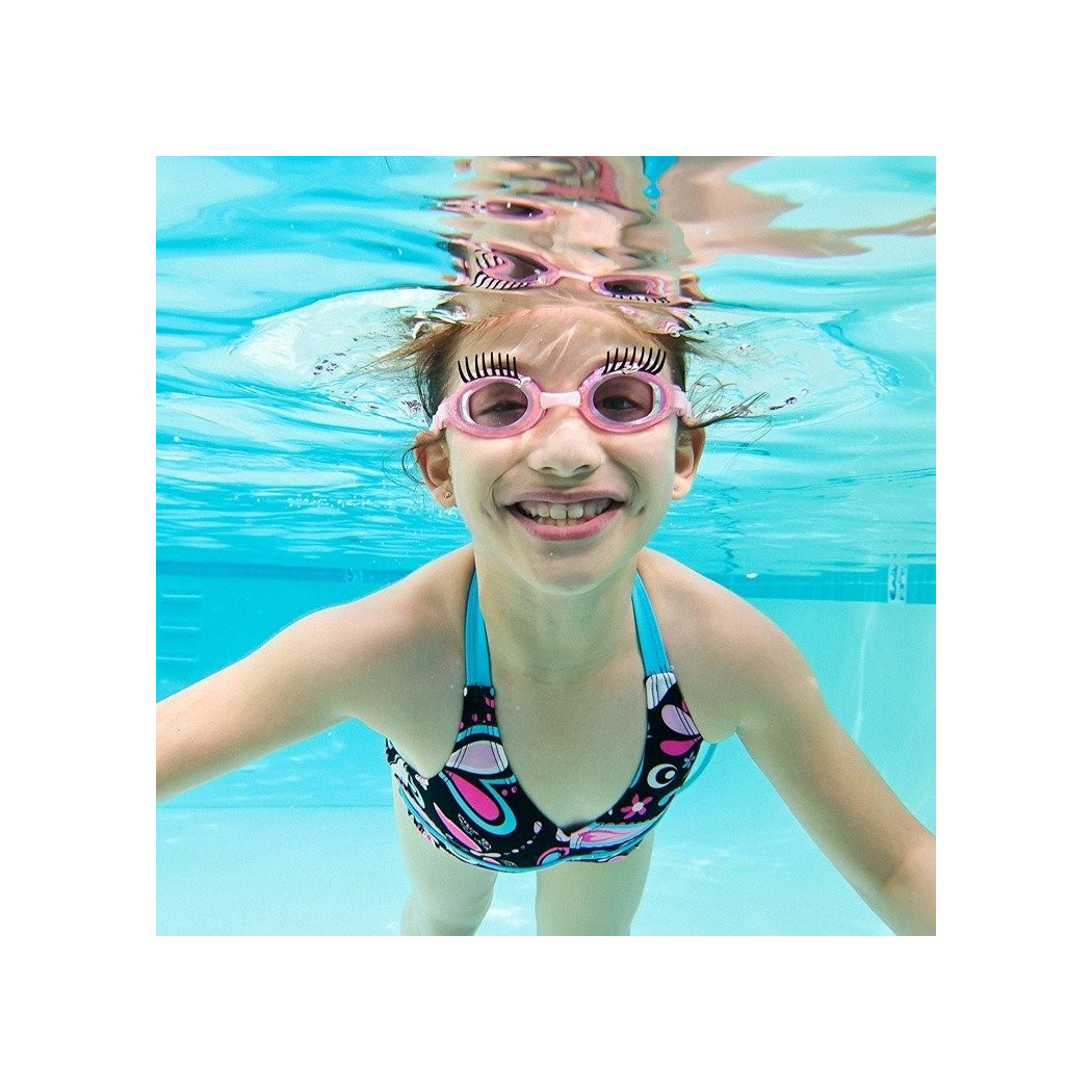 Rzęsy - Okulary Do Pływania - Różowe - Bling2O