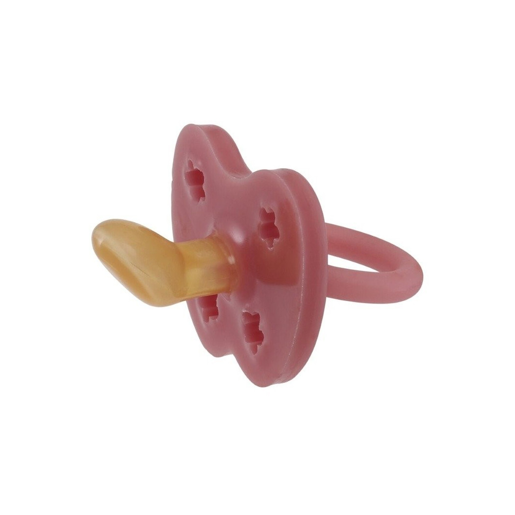 WYPRZEDAŻ Watermelon Kwiatki - 0-3 msc - Anatomiczny Smoczek Kauczukowy - Orthodontic - Różowy - Hevea