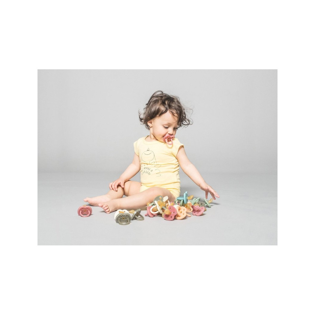 WYPRZEDAŻ Watermelon Kwiatki - 0-3 msc - Anatomiczny Smoczek Kauczukowy - Orthodontic - Różowy - Hevea