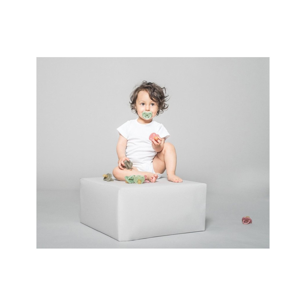 WYPRZEDAŻ Moss Green Kaczuszki - 0-3 msc - Anatomiczny Smoczek Kauczukowy - Orthodontic -  Zielony - Hevea