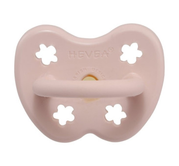 Powder Pink Kwiatki - 0-3 msc - Anatomiczny Smoczek Kauczukowy - Orthodontic -  Pudrowy Różowy - Hevea