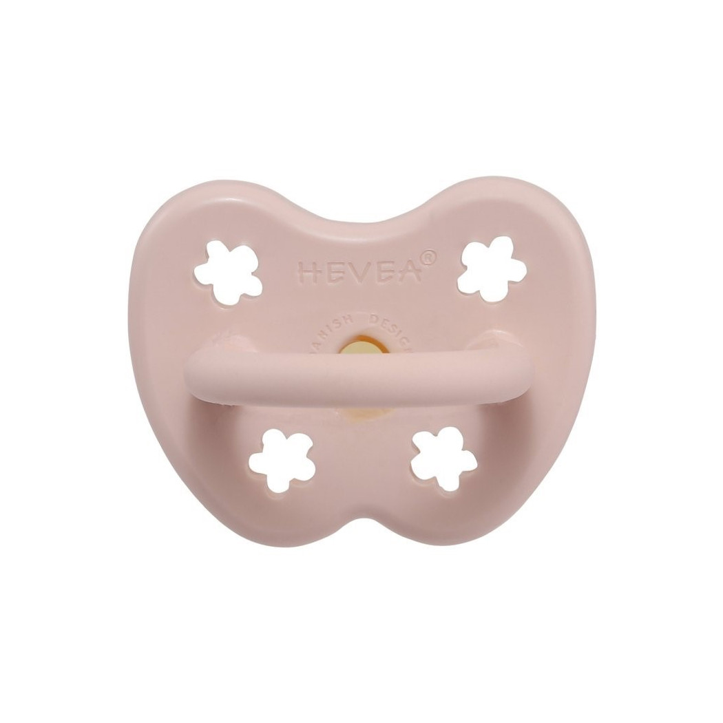 Powder Pink Kwiatki - 0-3 msc - Anatomiczny Smoczek Kauczukowy - Orthodontic -  Pudrowy Różowy - Hevea