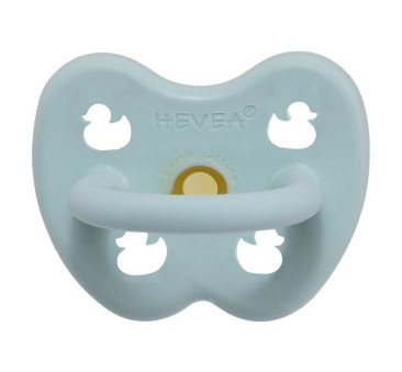WYPRZEDAŻ Baby Blue Kwiatki - 0-3 msc - Anatomiczny Smoczek Kauczukowy - Orthodontic - Niebieski - Hevea