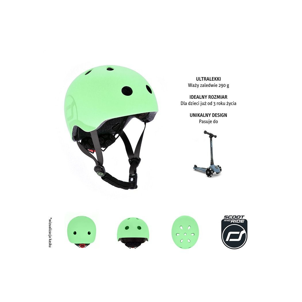 Kiwi - Kask S-M Dla Dzieci 3+ - ScootandRide Scoot&Ride
