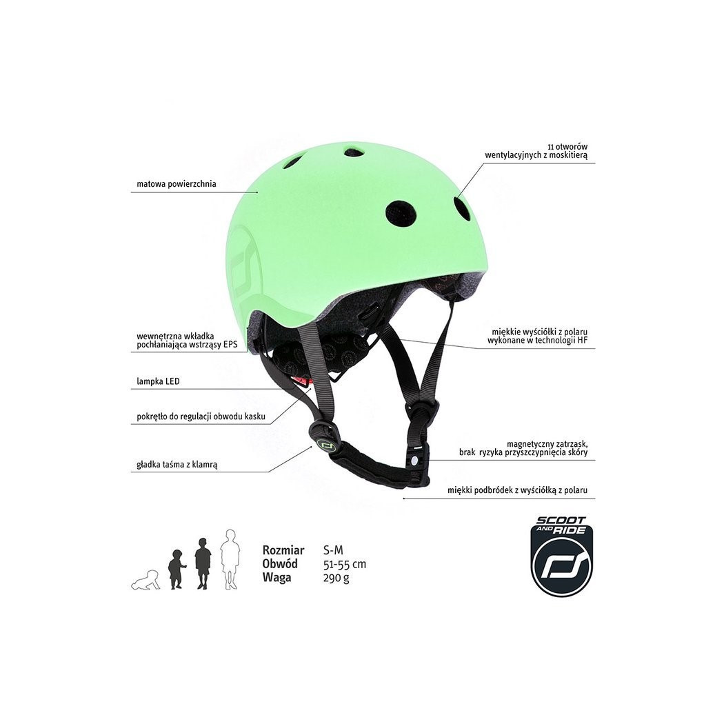 Kiwi - Kask S-M Dla Dzieci 3+ - ScootandRide Scoot&Ride