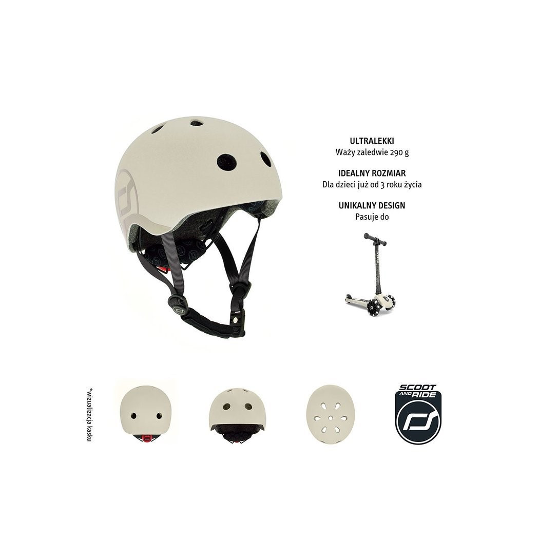 Ash - Kask S-M Dla Dzieci 3+ - ScootandRide Scoot&Ride