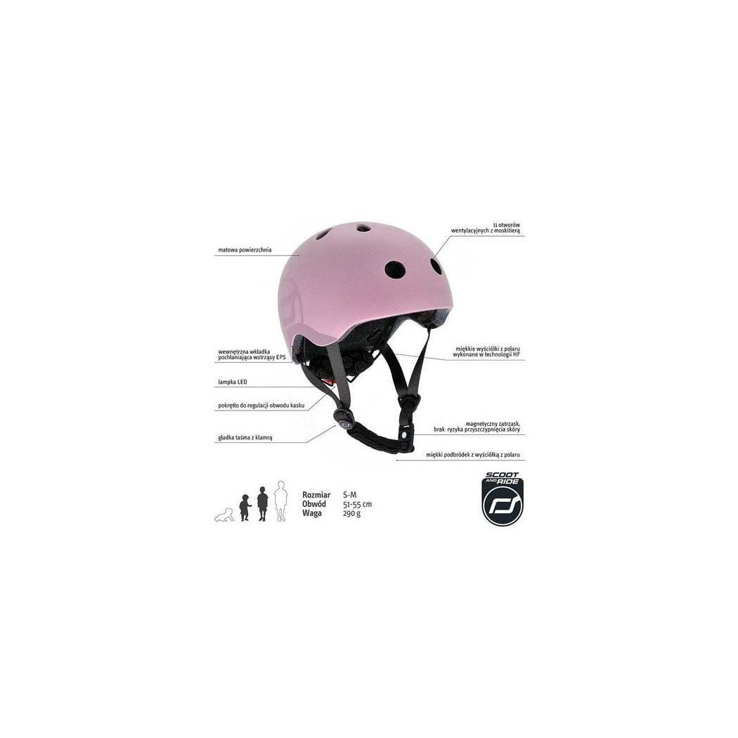 Rose - Kask S-M Dla Dzieci 3+ - ScootandRide Scoot&Ride